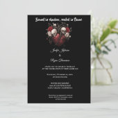 Dark  Gothic Halloween wedding invitation (Debout devant)