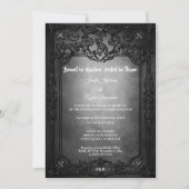 Dark Gothic Halloween wedding invitation (Devant)
