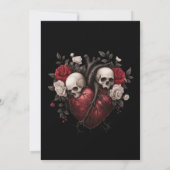 Dark Gothic Halloween wedding invitation Kaart (Achterkant)