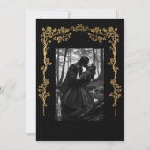Dark Gothic Halloween wedding Invitation Kaart (Achterkant)