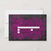 Dark Gothic Halloween Wedding RSVP Card (Devant)
