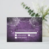 Dark Gothic Halloween Wedding RSVP Card (Debout devant)