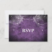 Dark Gothic Halloween Wedding RSVP Card (Dos)