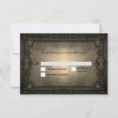 Dark Gothic Halloween Wedding RSVP Card (Devant)