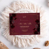 Dark Gothic Romance Roses Wedding RSVP
