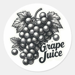 Dark Grape Juice Classic Ronde Sticker