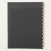 Dark Gray Elegant Custom Notebook – Sleek  Planner (Achterkant)
