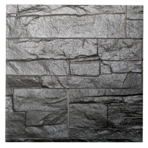 Dark Gray Faux Marble Granite Stone Brick Tegeltje