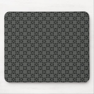 Dark Gray Funky Circles Mousepad Muismat