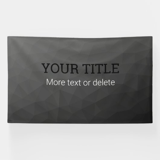 Dark gray geometric mesh Triangle custom text Spandoek (Horizontaal)