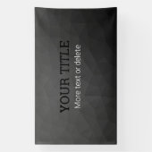 Dark gray geometric mesh Triangle custom text Spandoek (Verticaal)