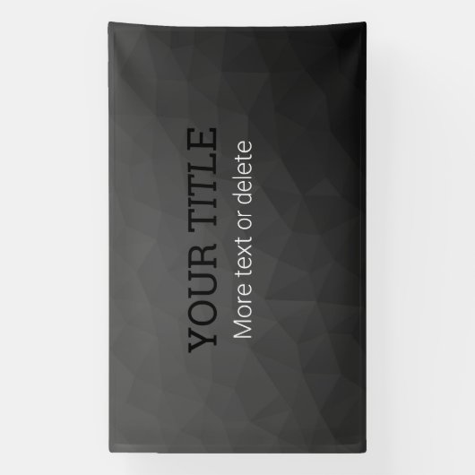 Dark gray geometric mesh Triangle custom text Spandoek (Verticaal)