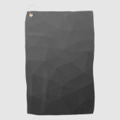 Dark gray gradient geometric mesh pattern golfhanddoek (Voorkant)