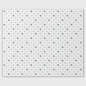 Dark Gray Graduation Caps and Diploma Pattern Cadeaupapier (Vlak)