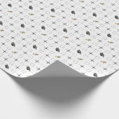 Dark Gray Graduation Caps and Diploma Pattern Cadeaupapier (Hoek)