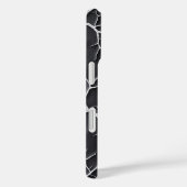 Dark Gray iPhone Case with Branch Texture (Achterkant / Rechts)