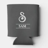 Dark Gray Monogrammed Blikjeskoeler (Achterkant)