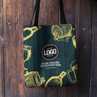 Dark Green Brewery Theme personaliseren Draagtas