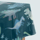 Dark Green Cute Dinosaur Pattern Tafelkleed