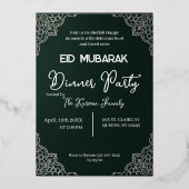 Dark Green elegant EID MUBARAK Invitation (Recto)