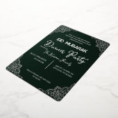 Dark Green elegant EID MUBARAK Invitation Folie Feestdagenkaart (Gedraaid)