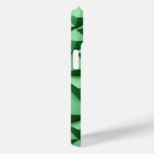 Dark Green Geometric iPhone Case Bold and Modern (Achterkant / Rechts)