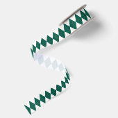 Dark Green | Goud | White Diamond Argyle Pattern Lint (Achterkant)