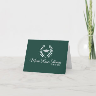 Dark Green Grad Merci note (4,25 po x 5,5 po),