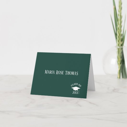 Dark Green Grad Merci note (4,25 po x 5,5 po) (Devant)