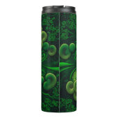 DARK GREEN INTRICATE IRISH CELTIC SHAMROCKS THERMOSBEKER (Achterkant)