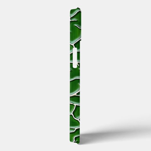 Dark Green iPhone Case Vein Texture Design (Achterkant / Rechts)