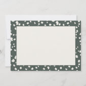 Dark Green Lunaria Monogram Flat Note Card Notitiekaartje (Achterkant)