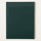 Dark Green Modern Script Nom du monogramme (Dos)