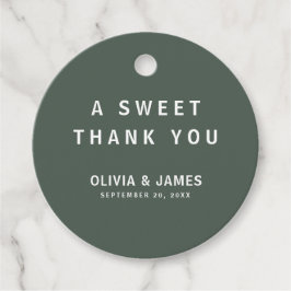 Dark Green | Moss minimalistische moderne Scandi b Bedankjes Labels