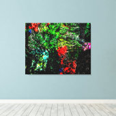 Dark green textured Stretched Canvas Print,Bold  (Insitu (Houten vloer))