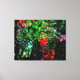 Dark green textured Stretched Canvas Print,Bold  Afdruk