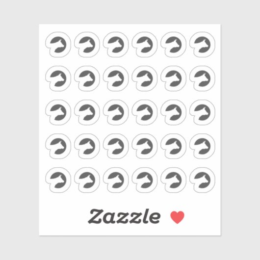 Dark Grey Beef Wedding Place Cards Meal Choice  Sticker (Vel)