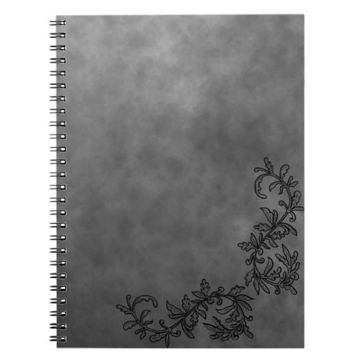 Dark Grey & Black Accent Notebook Chic Minimalist Notitieboek (Voorkant)