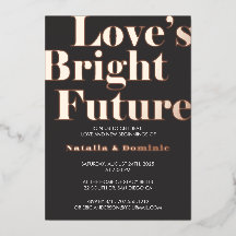Dark Grey Foil “Love’s Bright Future” Engagement I