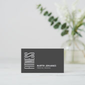 Dark Grey Sport Personal Trainer Visitekaartje (Staand voorkant)