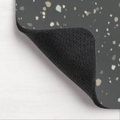 Dark Grey Terrazzo Pattern Muismat (Hoek)