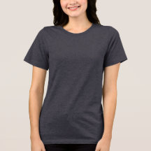 Dark Grey Women's Tri-Blend Scoop Neck T-shirt