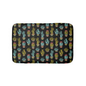Dark Grunge Cactus Pattern Badmat (Voorkant)