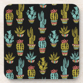 Dark Grunge Cactus Pattern Drankjes Onderzetter (Voorkant)