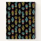 Dark Grunge Cactus Pattern Notitieboek (Achterkant)