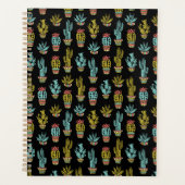 Dark Grunge Cactus Pattern Planner (Voorkant)