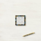 Dark Grunge Cactus Pattern Post-it® Notes (Op bureau)