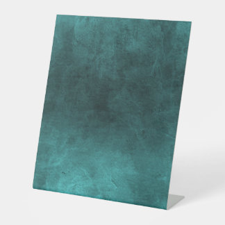 Dark Grunge - Teal Reclamebord Met Voetstuk