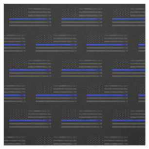 Dark Grungy Police Style American Flag Stof
