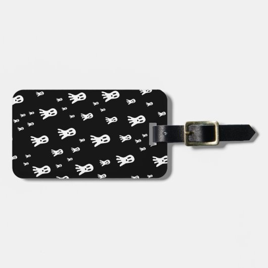 Dark Halloween Ghosts Bagagelabel (Voorkant horizontaal)